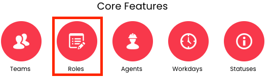 HaloPSA Core Features with Roles highlighted